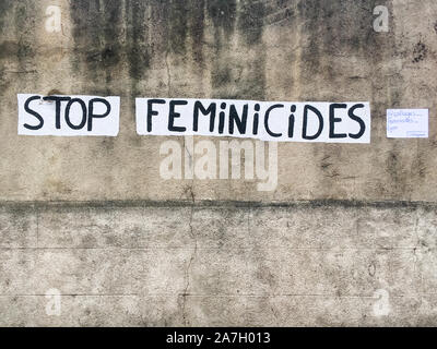 Top Frauenmorde"-Kampagne, Lyon, Frankreich Stockfoto