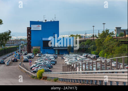 ArcelorMittal Stahlwerk Eingang in Taranto, Italien Stockfoto