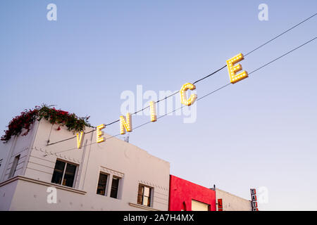 Venice Beach anmelden Los Angeles in Kalifornien Stockfoto