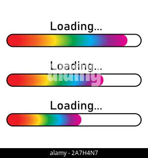Laden Symbol-Vektor. Bunte laden Symbol isoliert. Farbe Vektor laden. Fortschritte laden Bar Stock Vektor