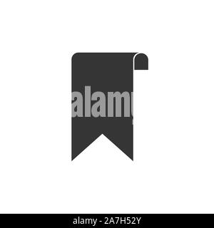 Vektor Symbol für Lesezeichen. Schwarze Symbol für Lesezeichen. Vektor Symbol isoliert. Stock Vektor