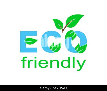 Eco-freundliches Umfeld. Vektor Design Element. Farbige ECO Symbol isoliert. Stock Vektor