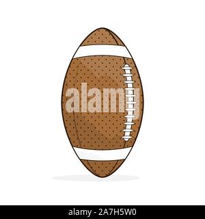American Football ball isoliert. Vektor rugby ball-Symbol. Fußball-Symbol Stock Vektor