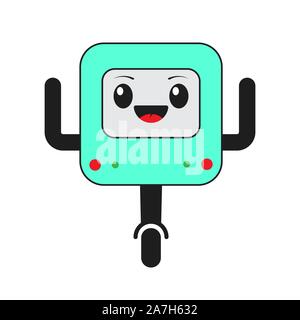 Vektor Roboter Symbol. Schwarze Gesicht des Roboters. Angesichts der Roboter isoliert. Stock Vektor