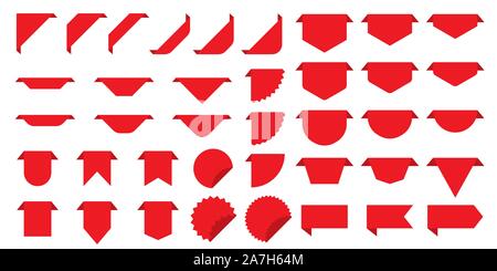 Der Vektor banner Ribbon isoliert. Leer rot Etiketten oder Tags in flacher Ausführung. Stock Vektor