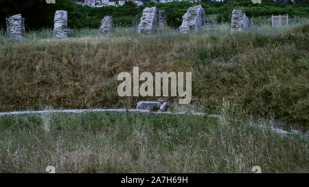 Kroatien. Solín. Antigua Ciudad de Salona. Capital de la antigua provincia Romana de Dalmacia. Colonia Martia Ivlia Valeria. Vista parcial de Sus Ruinas. Stockfoto