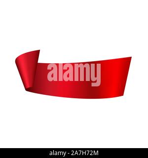 Vektor Weihnachten Ribbon. Red Ribbon. Weihnachten banner isoliert. Stock Vektor