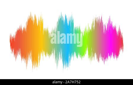 Abstrakte farbenfrohe Schallwellen. Vector Illustration. Audio Wellen Stock Vektor
