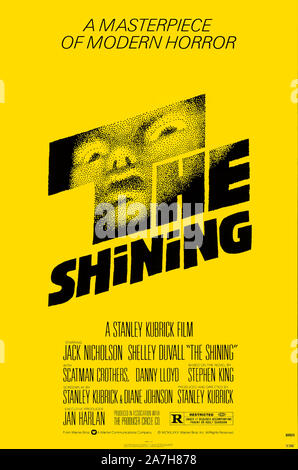 The Shining (1980) von Stanley Kubrick Regie und Hauptdarsteller Jack Nicholson, Shelley Duvall, Danny Lloyd, und Scatman Crothers. Grosse Verfilmung von Stephen King's Buch über einen Jungen mit psychischen Kräfte und eines Vaters Abstieg in den Wahnsinn. Stockfoto