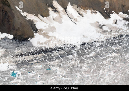 Detaillierte Ansicht der Lowell Gletscher im Kluane National Park, Yukon, Kanada Stockfoto