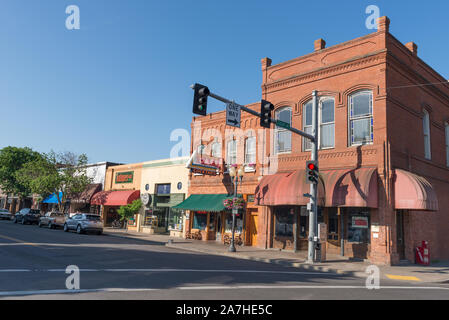 Der Regenbogen Cafe in der Innenstadt von Pendleton, Oregon. Stockfoto