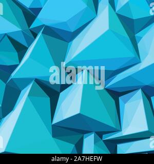 Poster mit abstrakt blau Eiswürfel Stock Vektor