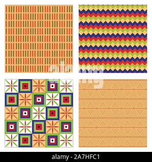 Ägypten nationalen Ornament pattern Volume 2. Ägyptische dekorative textile Elemente Hintergrund. Die afrikanische Kultur Stoff Design. Stockfoto