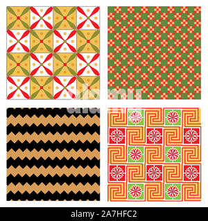 Ägypten nationalen Ornament pattern Volume 5. Ägyptische dekorative textile Elemente Hintergrund. Die afrikanische Kultur Stoff Design. Stockfoto