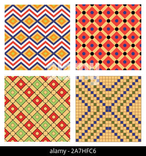 Ägypten nationalen Ornament pattern Volume 3. Ägyptische dekorative textile Elemente Hintergrund. Die afrikanische Kultur Stoff Design. Stockfoto