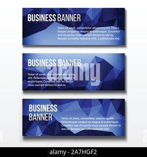 Satz von drei Business Banner Stock Vektor