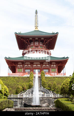 Narita, Japan - Mai 3, 2019 Großen Frieden Pagode, ist das Gebäude in der naritasan shinshoji Temple. Dieser Tempel ist der berühmte Ort in Japan. Stockfoto