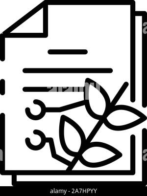 Smart document Anlage Symbol, outline Style Stock Vektor