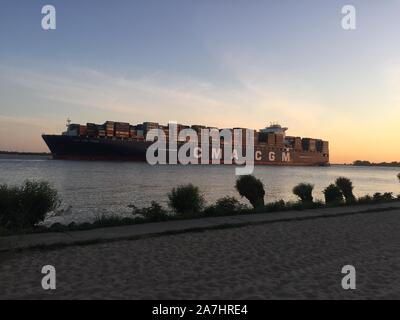 Containerschiff Stockfoto