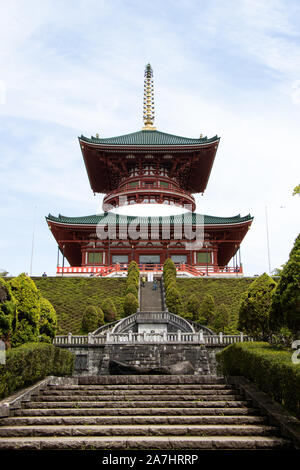 Narita, Japan - Mai 3, 2019 Großen Frieden Pagode, ist das Gebäude in der naritasan shinshoji Temple. Dieser Tempel ist der berühmte Ort in Japan. Stockfoto