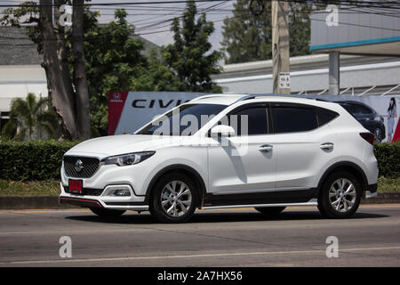 Chiangmai, Thailand - 10. Oktober 2019: Private Suv Auto MG ZS. Produkt von britischen Automotive. Auf der straße Nr. 1001, 8 km von Chiang Mai City. Stockfoto