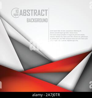 Zusammenfassung Hintergrund von Orange, Weiß und Schwarz origami Papier. Vector Illustration Stock Vektor