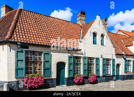 Brügge, Belgien. Traditionelle mittelalterliche Haus in Brügge, Belgien. Stockfoto