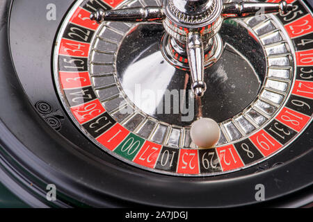 Roulette Tabelle mit der Chip auf der 29. Stockfoto