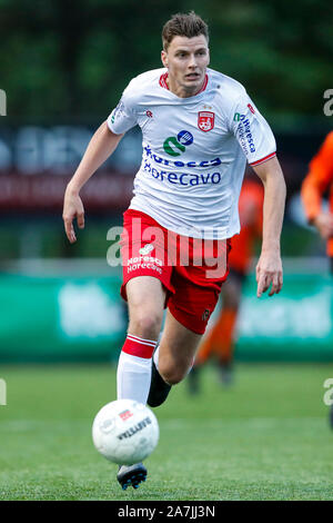 Katwijk, Niederlande. 02 Nov, 2019. KATWIJK, 02-11-2019, Sportpark De Krom, deutscher Fußball, Tweede Divisie, Saison 2019/2020. Noordwijk player Dylan Rietveld während des Spiels Katwijk vs Noordwijk Credit: Pro Schüsse/Alamy leben Nachrichten Stockfoto