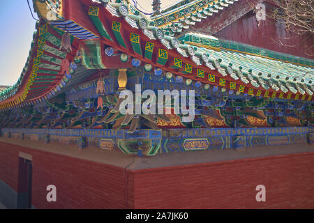 Schöne Architektur Dach chinesischen Tempel in shaolin China Stockfoto