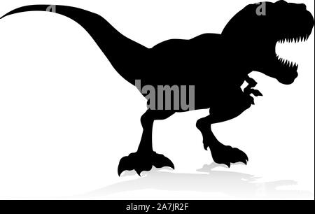 TRex Dinosaurier Silhouette Stock Vektor