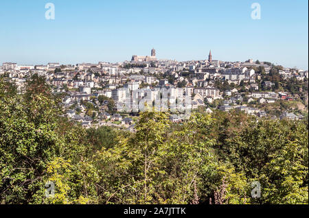 Luftaufnahme von Rodez in Frankreich Stockfoto