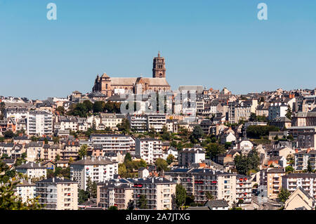 Luftaufnahme von Rodez in Frankreich Stockfoto