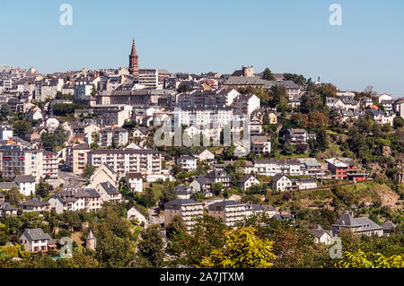 Luftaufnahme von Rodez in Frankreich Stockfoto