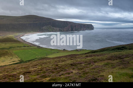 Crofting rackwick Bay, eine Gemeinde auf der Insel Hoy und gilt als einer der schönsten Orte in Orkney, Schottland Stockfoto