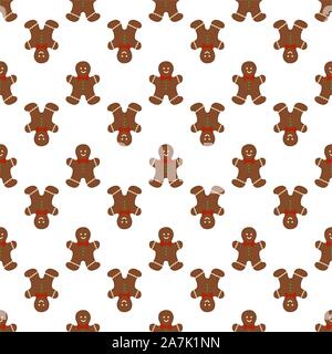 Große identisch Gingerbread Man, Kit buntes Gebäck Cookie. Cookie aus der sammelbaren Natürliche leckeres Essen Gingerbread Man, Gebäck, Zubehör. Stock Vektor