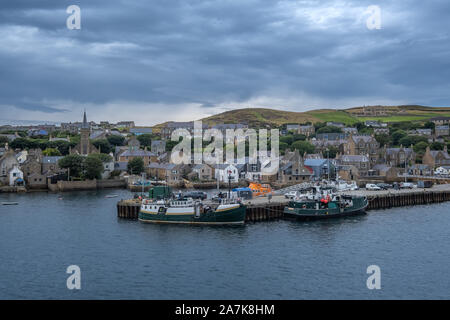 Stromness Lokal, die bevölkerungsreichste Stadt in Orkney, Schottland. Stockfoto