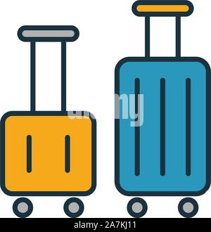 Gepäck Symbol. Einfaches Element aus dem Tourismus icons Collection. Kreative Gepäck Symbol ui, ux, Anwendungen, Software und Infografiken Stock Vektor