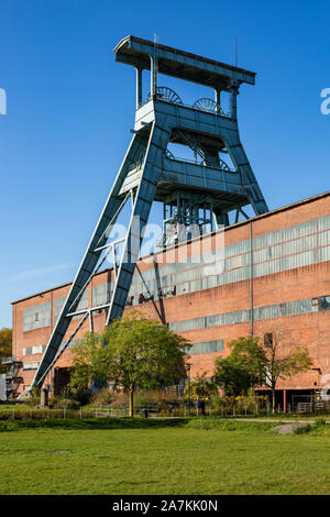 D-Herten, Ruhrgebiet, Westfalen, Nordrhein-Westfalen, NRW, Steinkohlebergbau, Kohle - Grube Ewald 1/2/7, Welle 7, pit Tower, Magazin, Depot, Route der Industriekultur Stockfoto