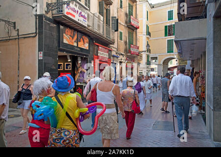 Shopping Meile in der Altstadt von Palma, Mallorca, Palma de Mallorca, Balearen, Spanien Stockfoto