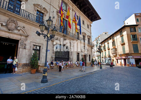 Rathaus, Ajuntament de Palma, Palma, Palma de Mallorca, Mallorca, Balearen, Spanien Stockfoto