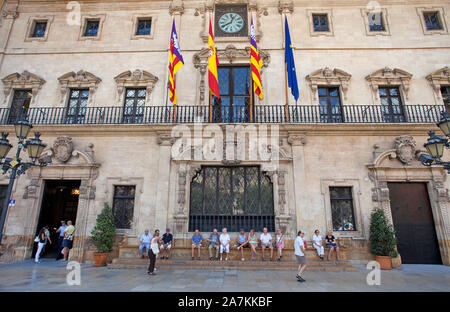 Rathaus, Ajuntament de Palma, Palma, Palma de Mallorca, Mallorca, Balearen, Spanien Stockfoto