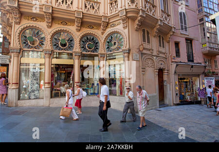 Shopping Meile in der Altstadt von Palma, Mallorca, Palma de Mallorca, Balearen, Spanien Stockfoto