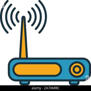 Symbol Modem. Einfaches Element von Web Hosting icons Collection. Creative Modem Symbol ui, ux, Anwendungen, Software und Infografiken Stock Vektor