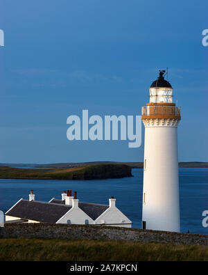 Cantick Head Lighthouse auf Wände, Orkney, Schottland. Auf der südlichen Ansätze zu Scapa Flow. Stockfoto