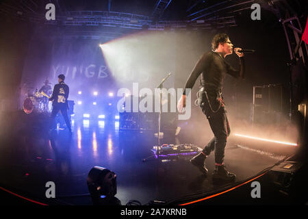 Mailand Italien. 02.November 2019. Dominic Richard Harrison auf der Bühne als YUNGBLUD bekannt führt live auf der Bühne Fabrique während des 21. Jahrhunderts Haftung Tour". Stockfoto