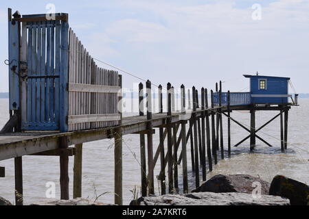 Angeln Quadrate an Yves in Charente-Maritime, Frankreich, im Juni 2019. Stockfoto
