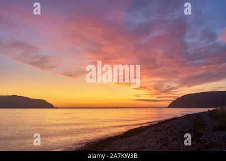 Sutors von Cromarty, Cromarty Firth, Cromarty, Highland, Schottland bei Sonnenaufgang Stockfoto