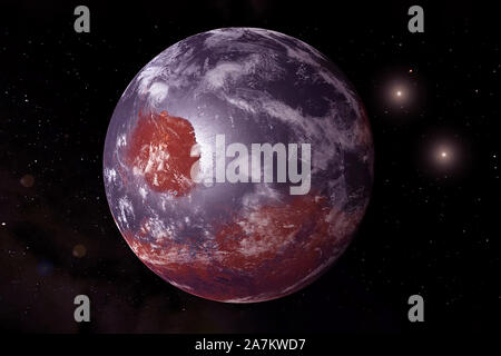 Planet Mars in der fernen Vergangenheit. Mit der Ozeane. Elemente dieses Bild wurde von der NASA eingerichtet. Stockfoto