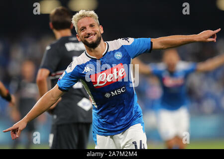 Trocknet Mertens von Neapel feiert nach dem Scoring ein Ziel Napoli 14-9-2019 Stadio San Paolo Fußball Serie A 2019/2020 SSC Neapel - UC Sampdoria Foto Stockfoto